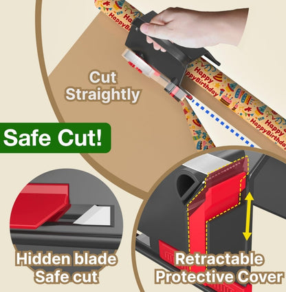 🎅Christmas Pre Sale 60% OFF🎁Wrapping Paper Cutter & Tape Dispenser