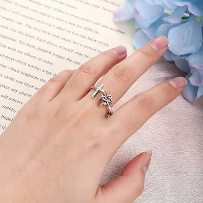 ✝️Sacred Heart of Jesus Ring: With God All Things Are Possible