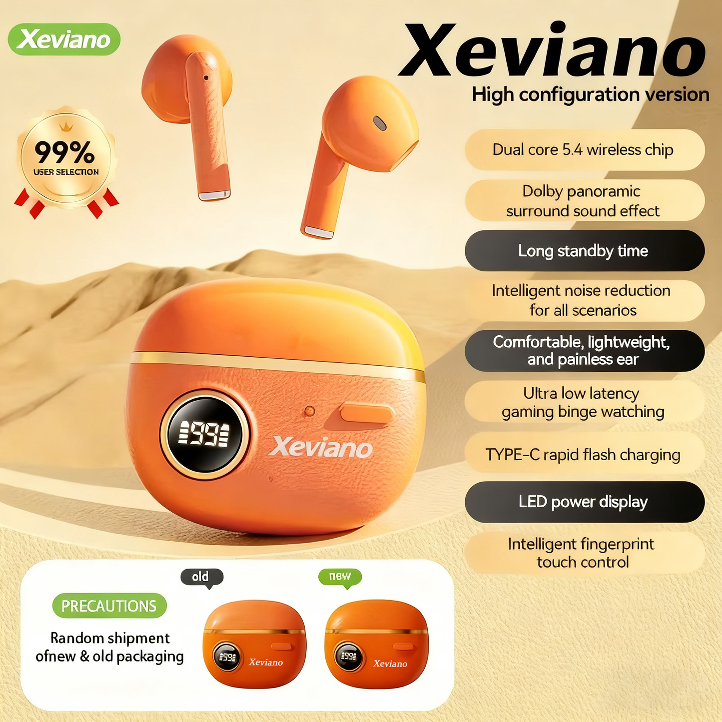 🔊 Xeviano™ High-Configuration TWS Earbuds