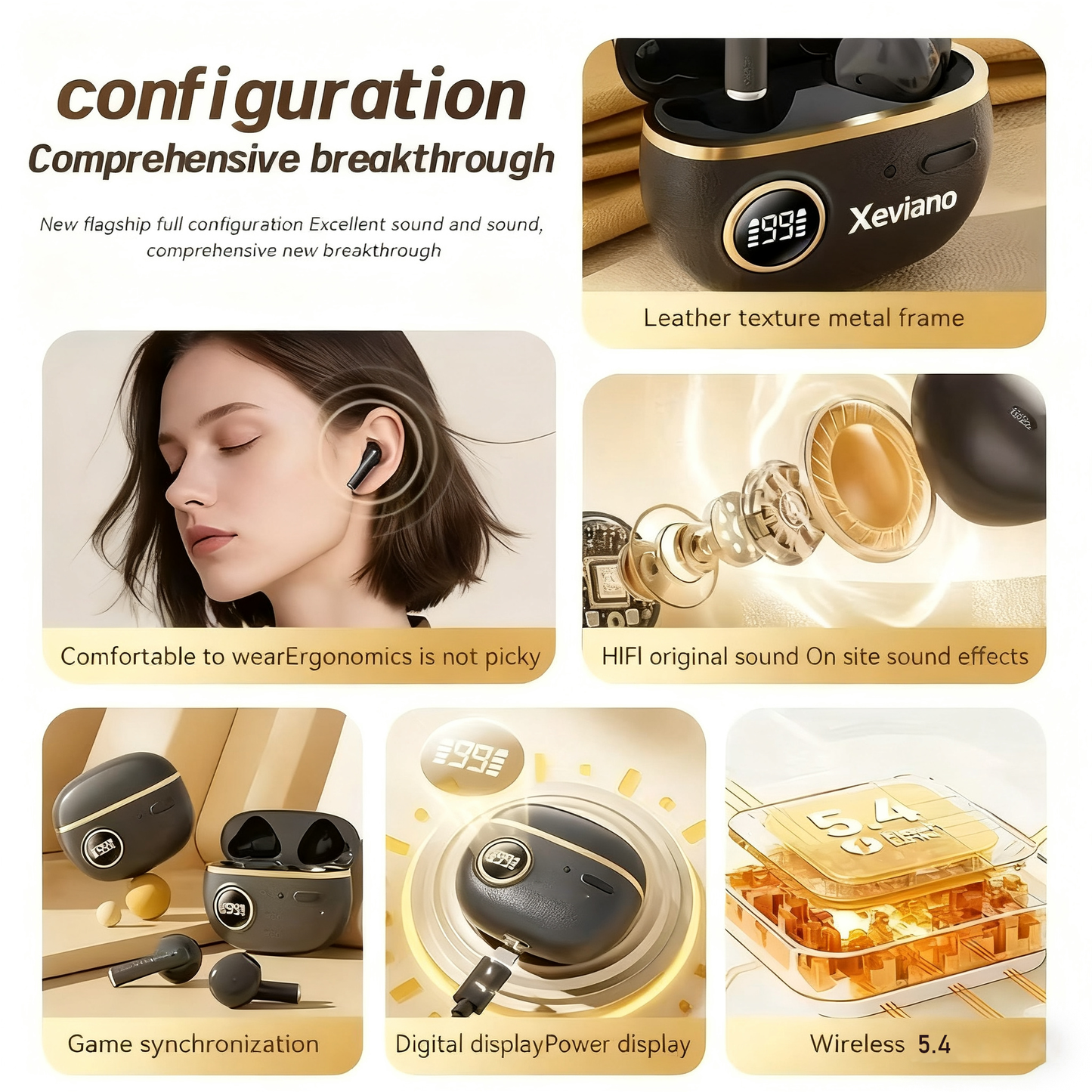 🔊 Xeviano™ High-Configuration TWS Earbuds