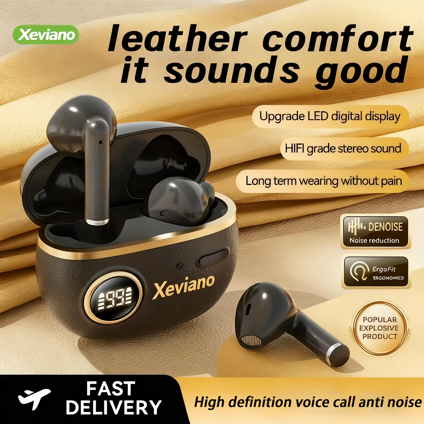 🔊 Xeviano™ High-Configuration TWS Earbuds