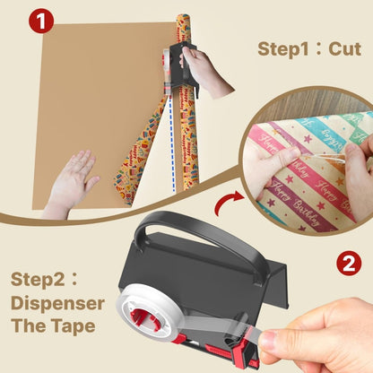 🎅Christmas Pre Sale 60% OFF🎁Wrapping Paper Cutter & Tape Dispenser