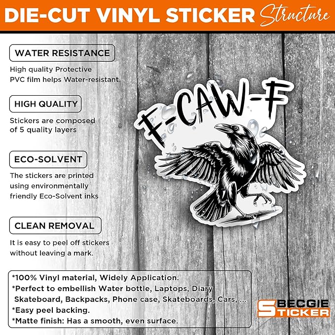 🔥LAST DAY BUY 2 GET 1 FREE🤣🐦‍⬛F-CAW-F Stickers