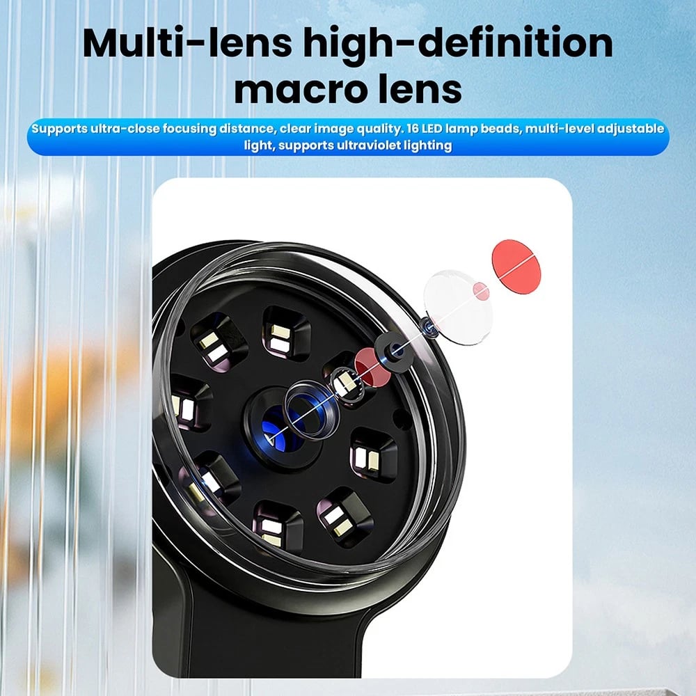 200X Digital Microscope 2.0 inch IPS Video Coin Microscop With Magnifying Glass