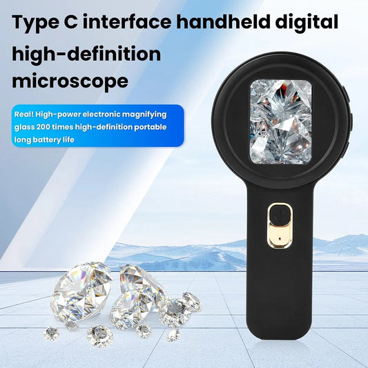 200X Digital Microscope 2.0 inch IPS Video Coin Microscop With Magnifying Glass